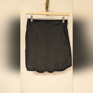 Kit and Ace Black Silk Mini Skirt